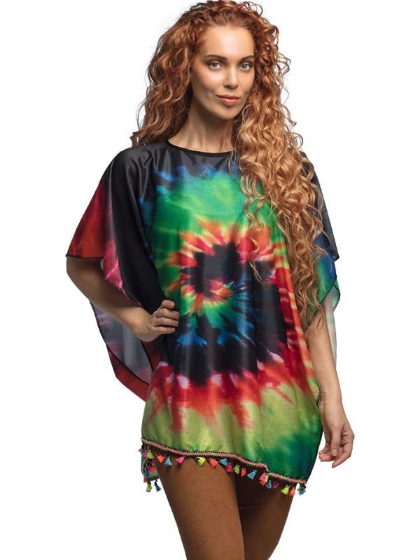 Tie Dye Hippie Poncho