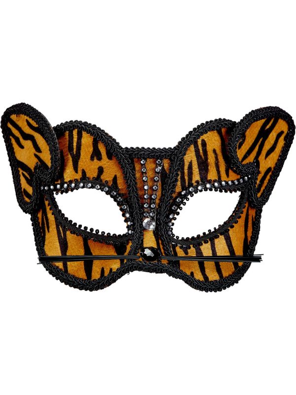Tijger Oogmasker met Strass