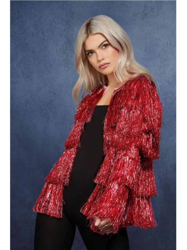 Tinsel Festival Jas Vrouwen Rood