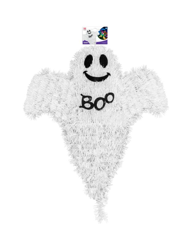 Tinsel Ghost Witte Halloween Decoratie