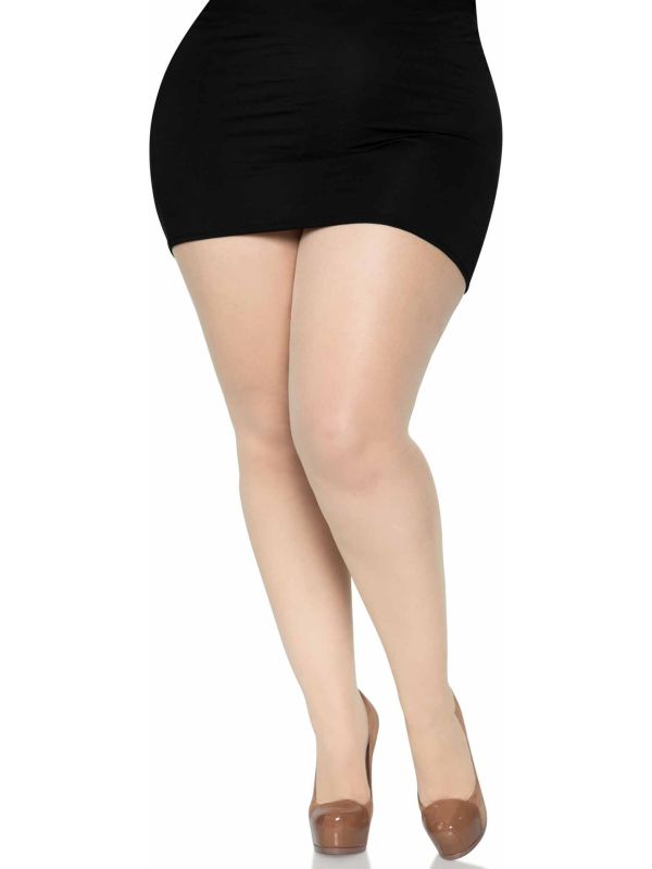 Transparante Panty met Elegante Naad Plus Size