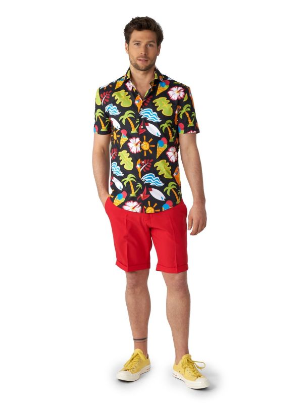 Tropische Hawaii Symbolen Opposuits Blouse
