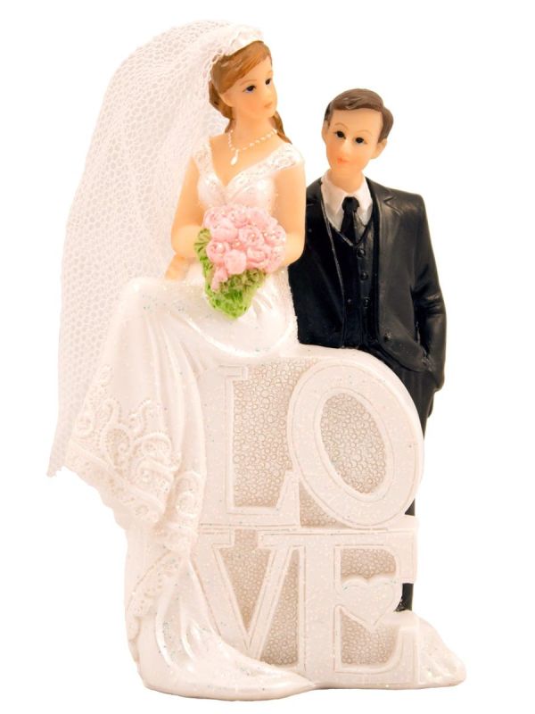 Trouwfiguurtje Love Koppel Bruiloft