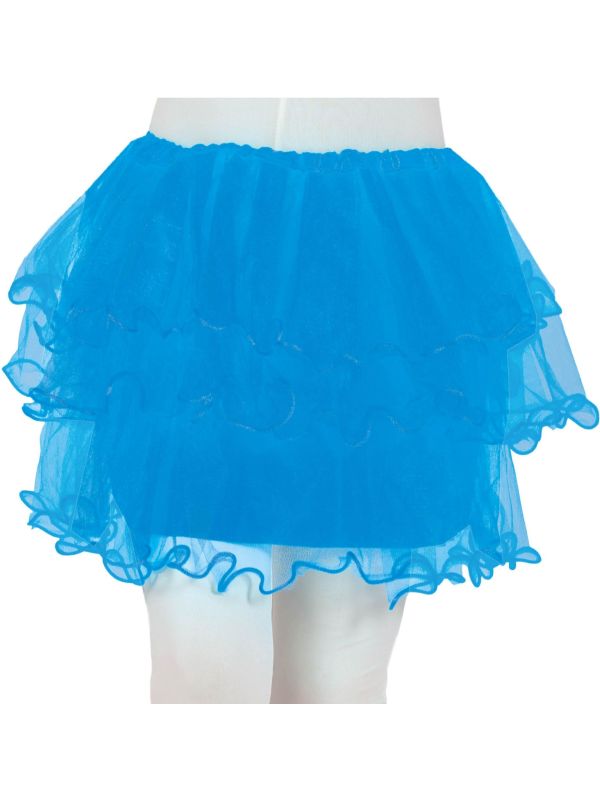 Tutu met Ruches Blauw 30cm Meisjes