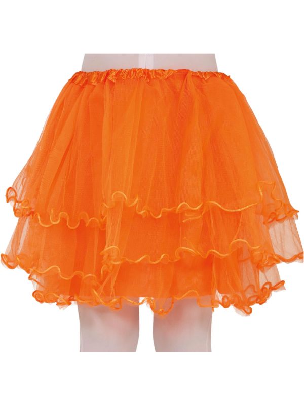Tutu met Ruches Oranje 30cm Meisjes