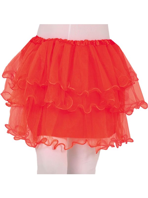 Tutu met Ruches Rood 30cm Meisjes