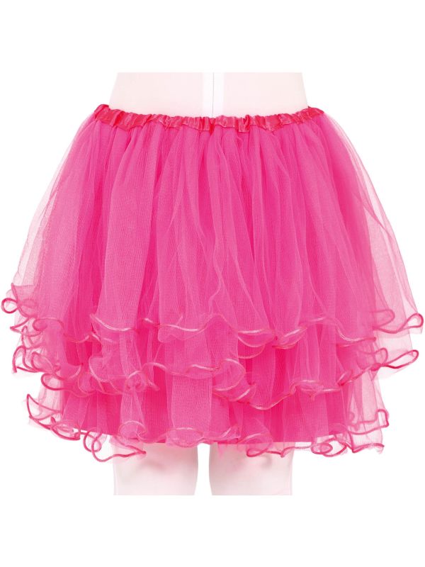 Tutu met Ruches Roze 30cm Meisjes