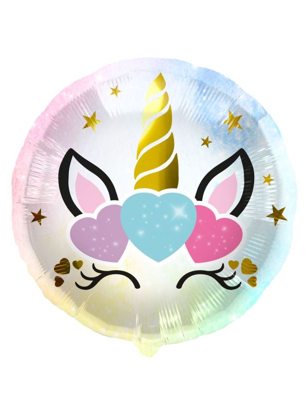 Unicorn Party Hartjes Folieballon 45cm