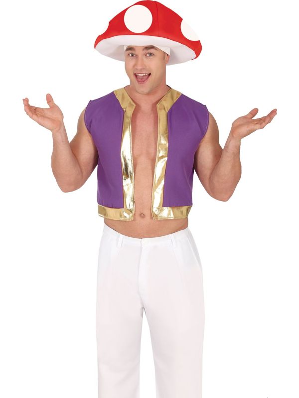 Unisex Lilac Multicolor Hoed Toad Mario