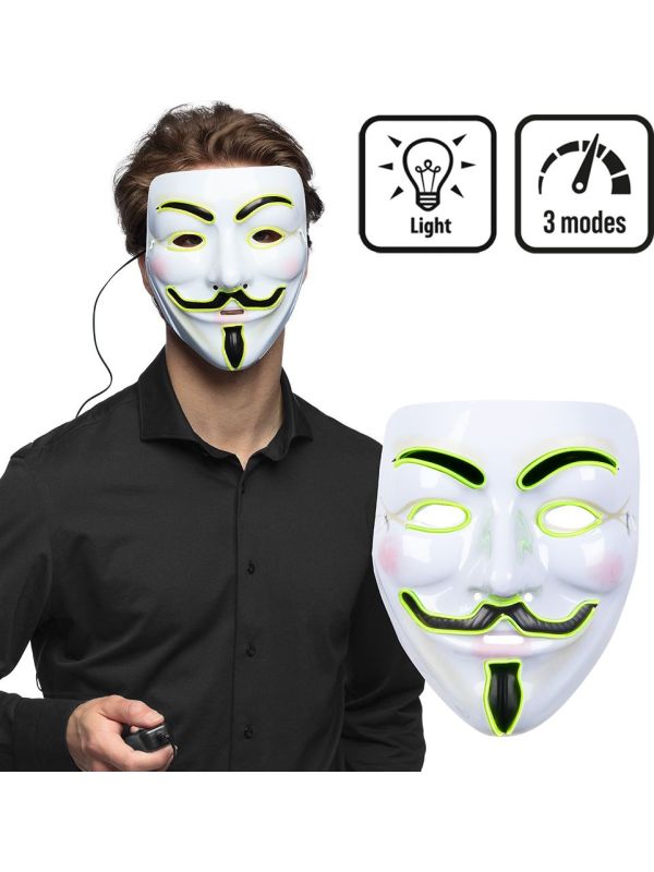 V For Vendetta Gezichtsmasker Led