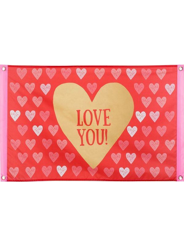 Valentijnsdag Love You Vlag