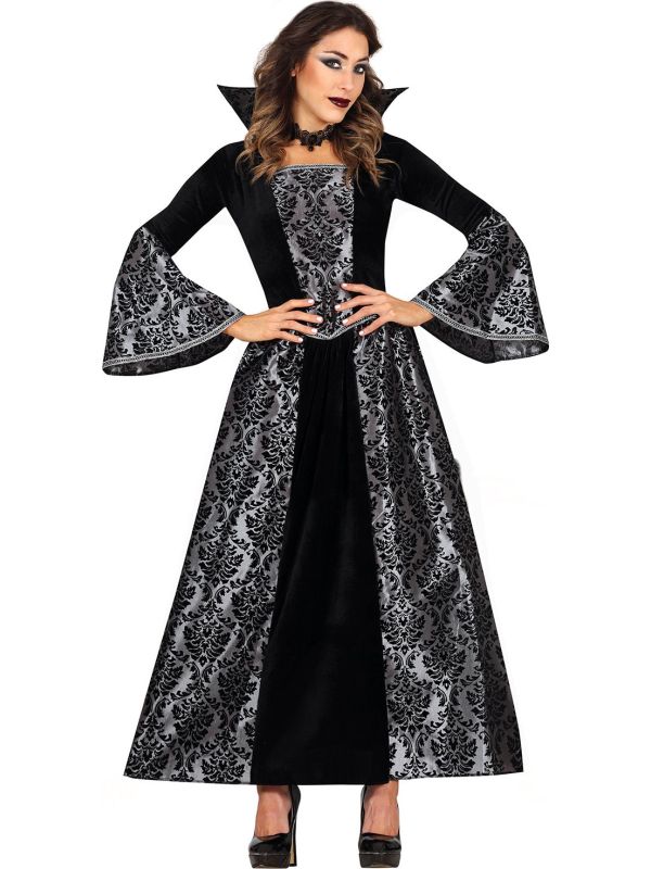 Vampier Jurk Dames Zilver