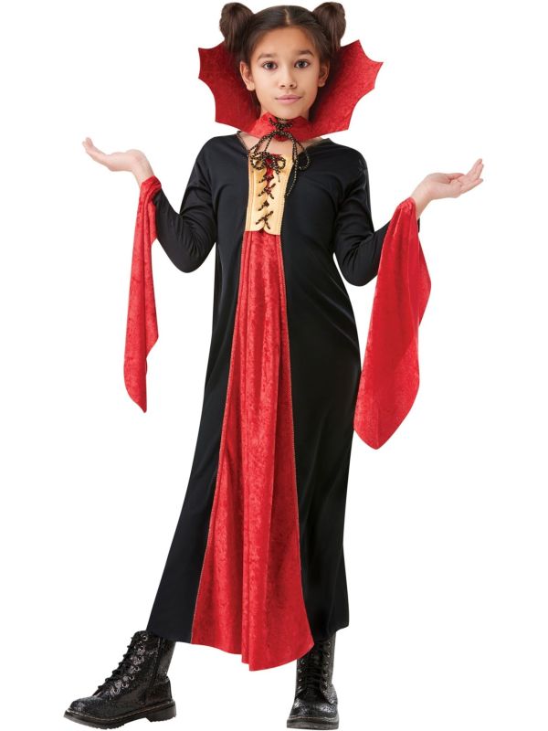 Vampier Jurk Rood Zwart Kinderen