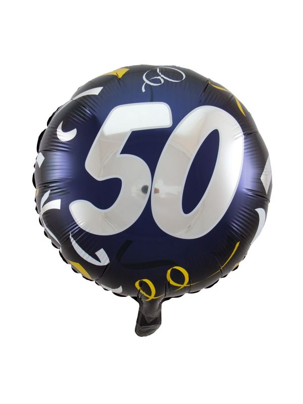 Verjaardag 50 Feestelijk Folieballon Blauw