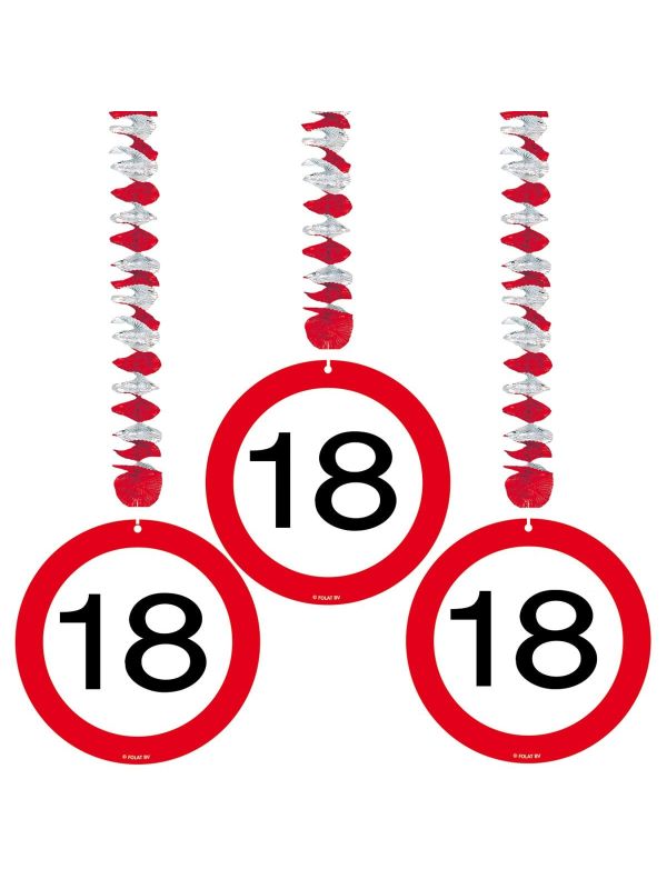 Verkeersbord 18 Jaar Hangende Versiering