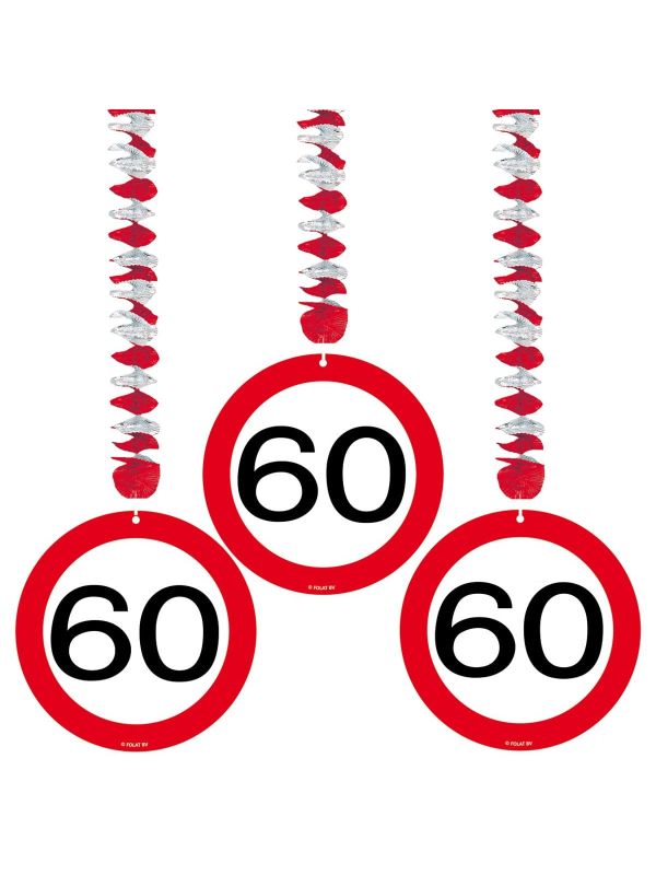 Verkeersbord 60 Jaar Hangende Versiering