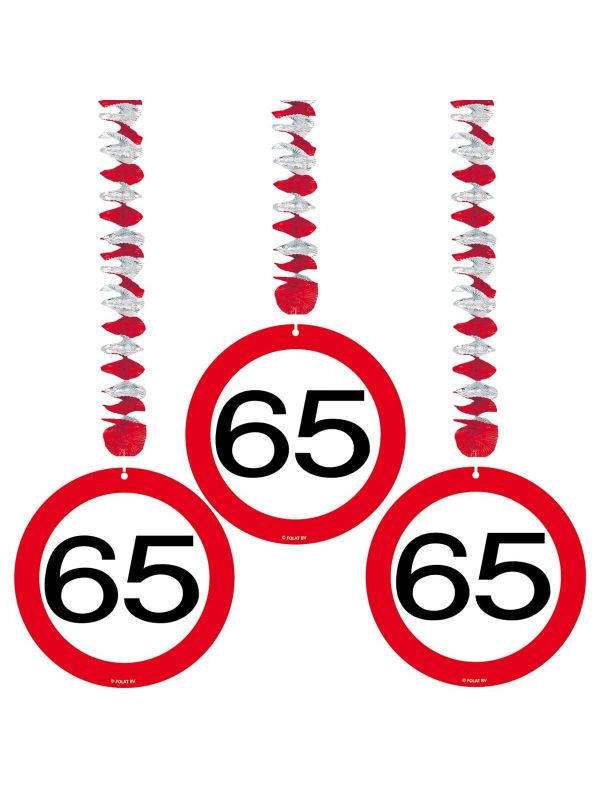 Verkeersbord 65 Jaar Hangende Versiering