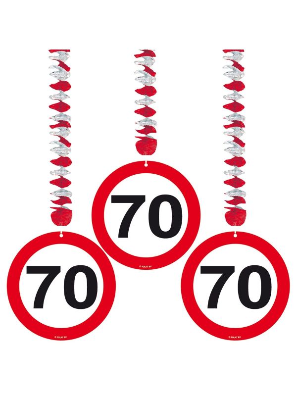 Verkeersbord 70 Jaar Hangende Versiering