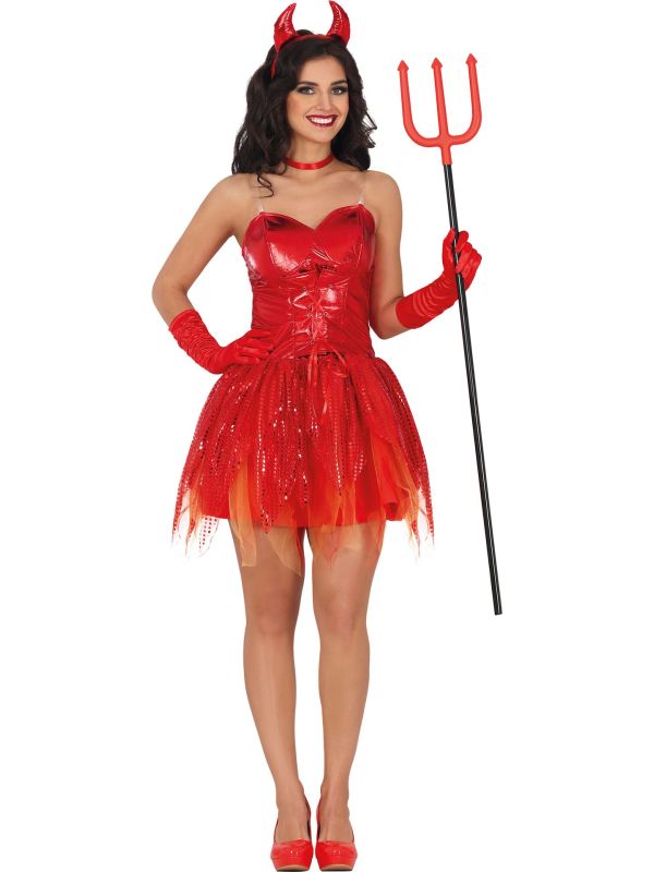 Verleidelijke Sexy Rode Duivel Kostuum Vrouwen