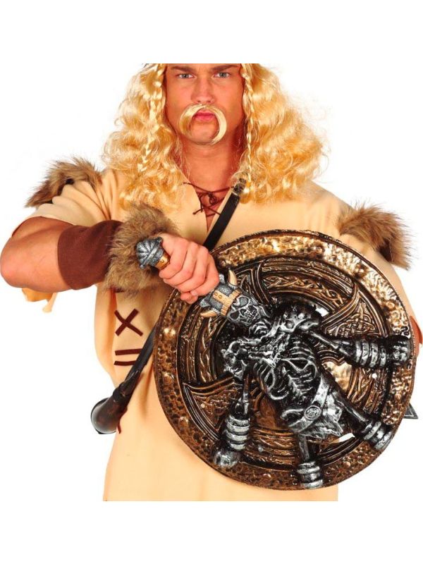 Versierde Viking Schild met Zwaard