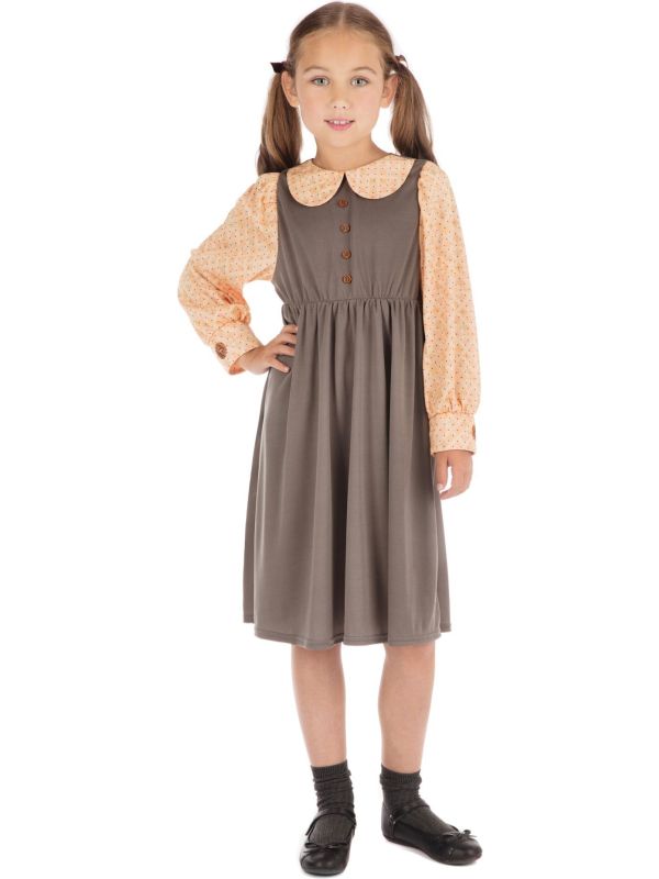 Victoriaans Schoolmeisje Kostuum