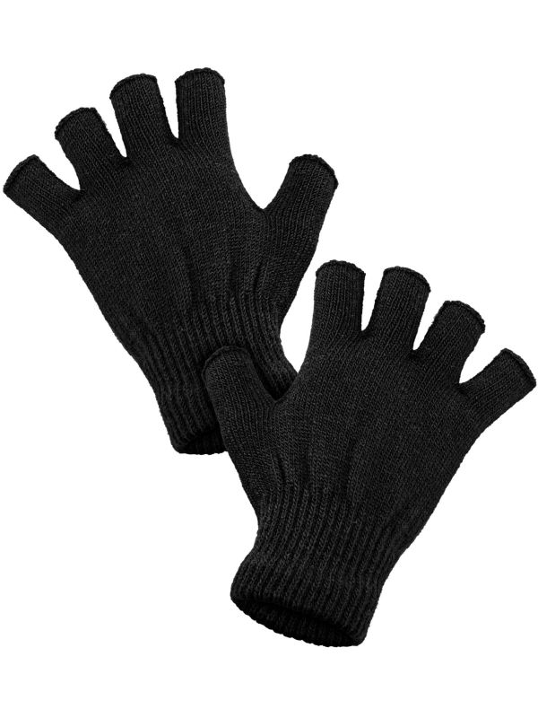Vingerloze Handschoenen Zwart Dames Heren