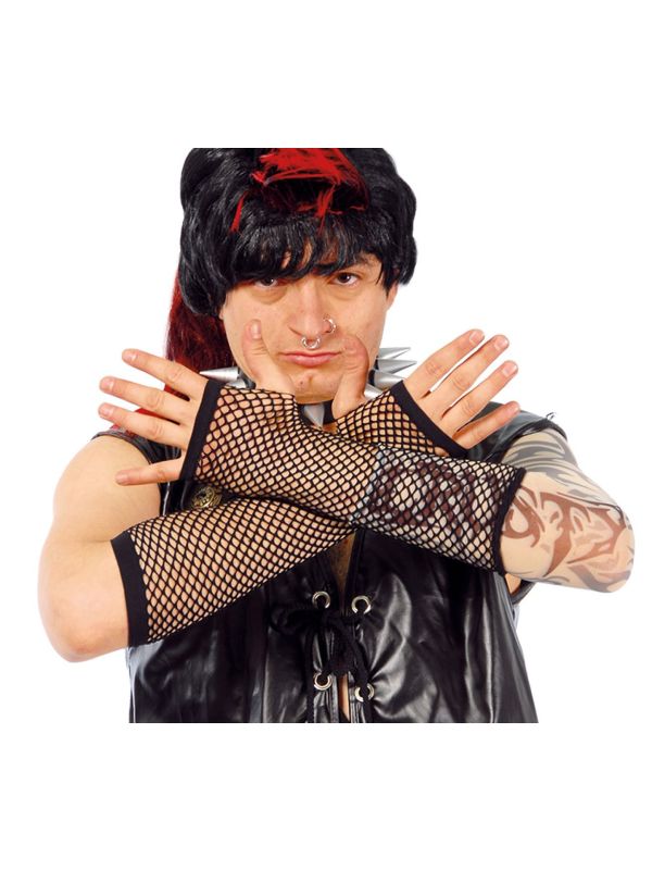 Vingerloze Visnet Handschoenen Zwart