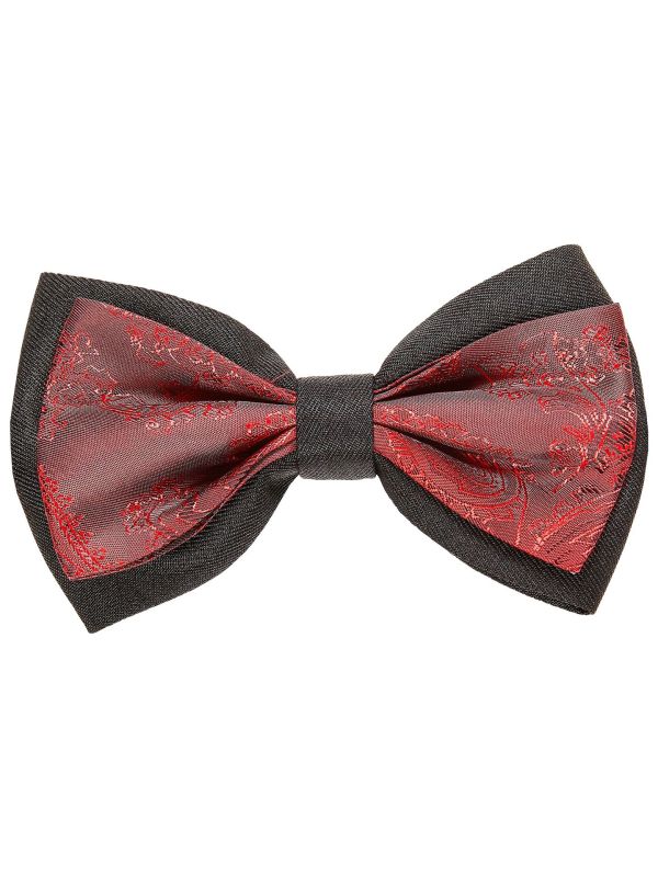 Vintage Bordeaux Rode Vlinderstrik