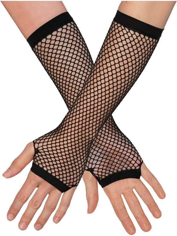 Visnet Vingerloze Handschoenen Zwart