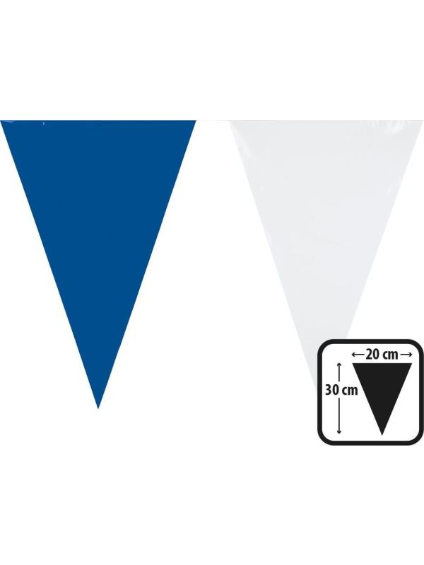Vlaggenlijn Plastic Blauw Wit
