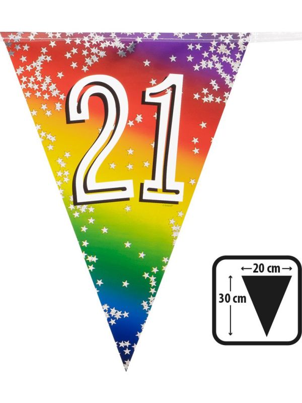 Vlaggetjes 21 Jaar Regenboog