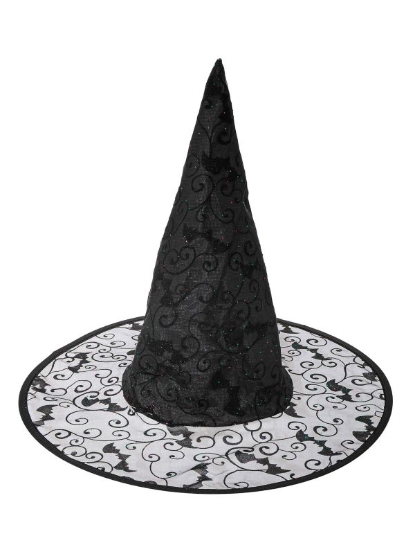 Vleermuizen Heksenhoed Zwart Dames