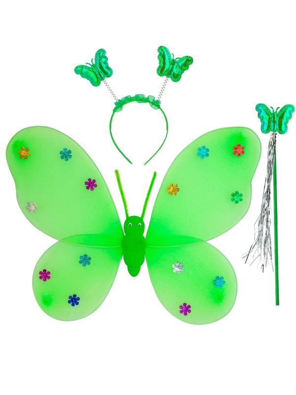 Vlinder Fee Verkleedset Groen