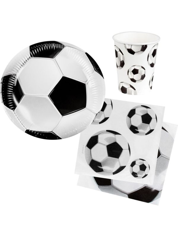 Voetbal Thema Kinderfeestje Servies Set 24-Delig