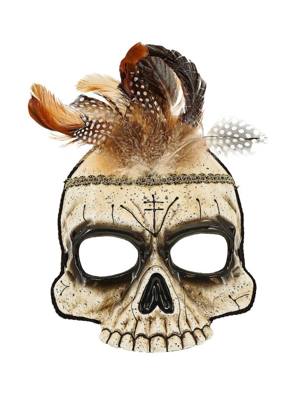 Voodoo Masker Schedel Halloween Dames Heren