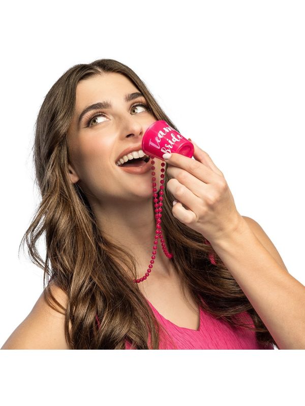 Vrijgezellenfeest Ketting shotglaasje Roze