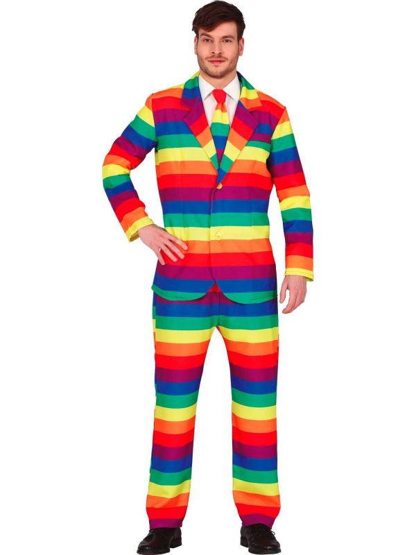 Vrolijke Regenboog Maatpak Man