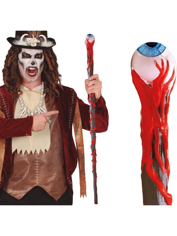 Wandelstok met Oog Voodoo 90cm