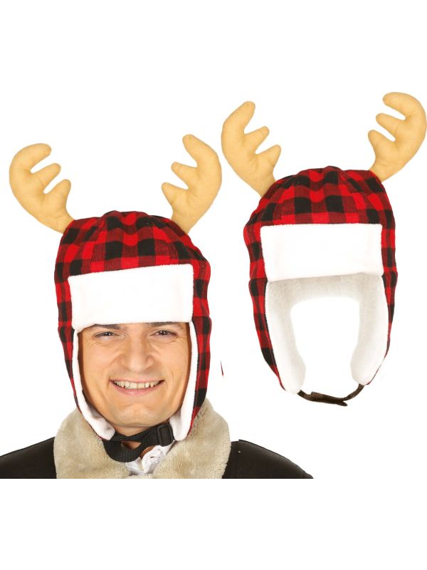 Warme Kerst Muts met Rendier Oren