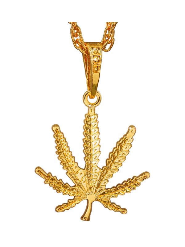 Wietblad Foute Ketting Goud Carnaval