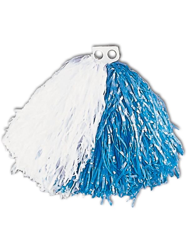 Wit Blauwe Cheerleader Pom Pom