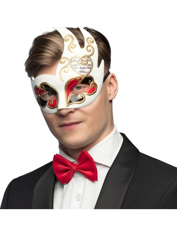 Wit Venetiaanse Opera Oogmasker Heren