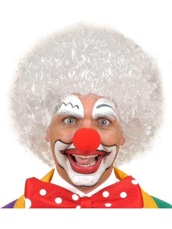 Witte Clown Pruik
