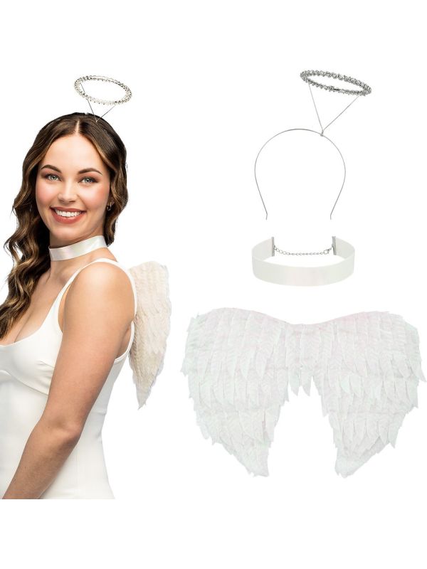 Witte Engel Gabriella Dames Accessoireset