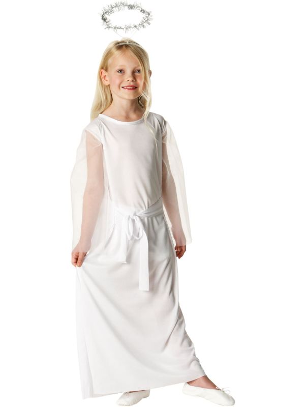 Witte Engel Jurk met Halo Kinderen