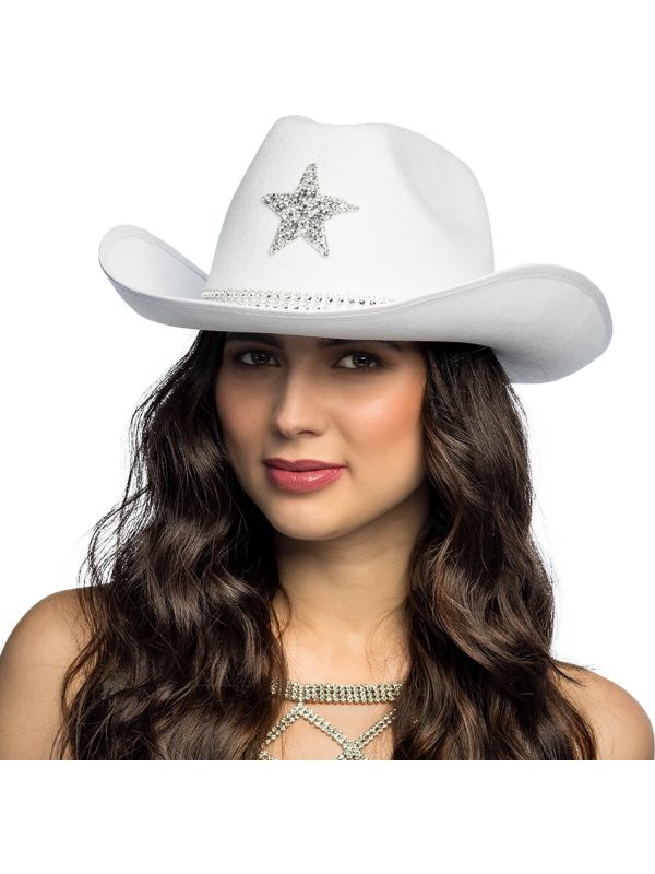 Witte Festival Cowboyhoed met Ster