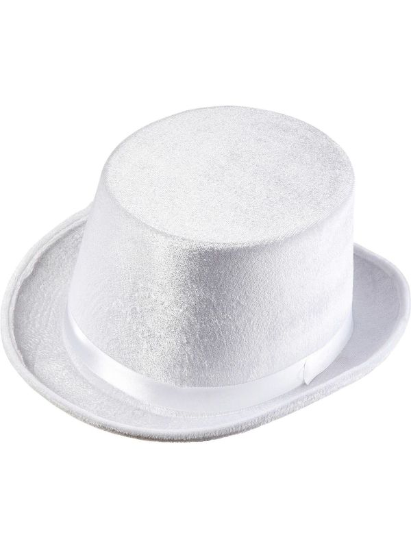 Witte Fluwelen Hoge Hoed