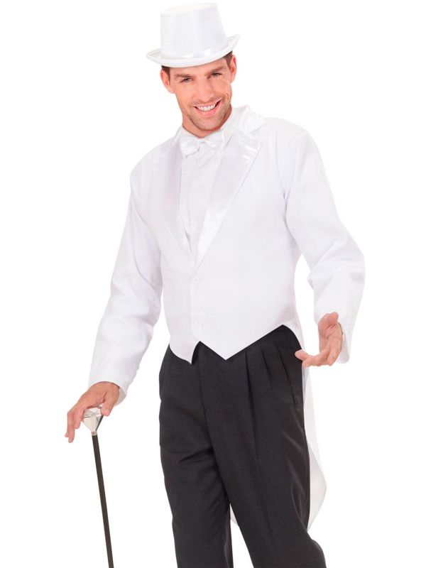Witte Frackjas Man met Kraag