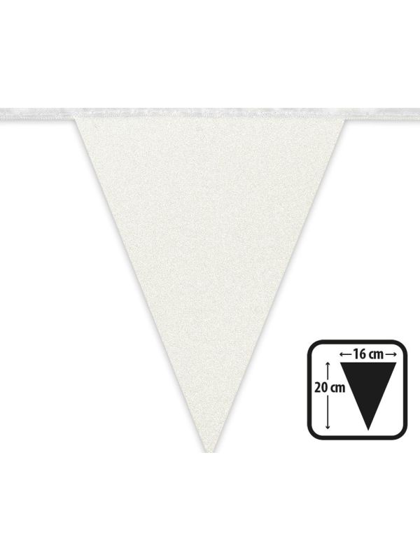 Witte Glitter Vlaggenlijn Karton