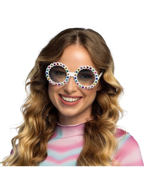 Witte Hippie Partybril